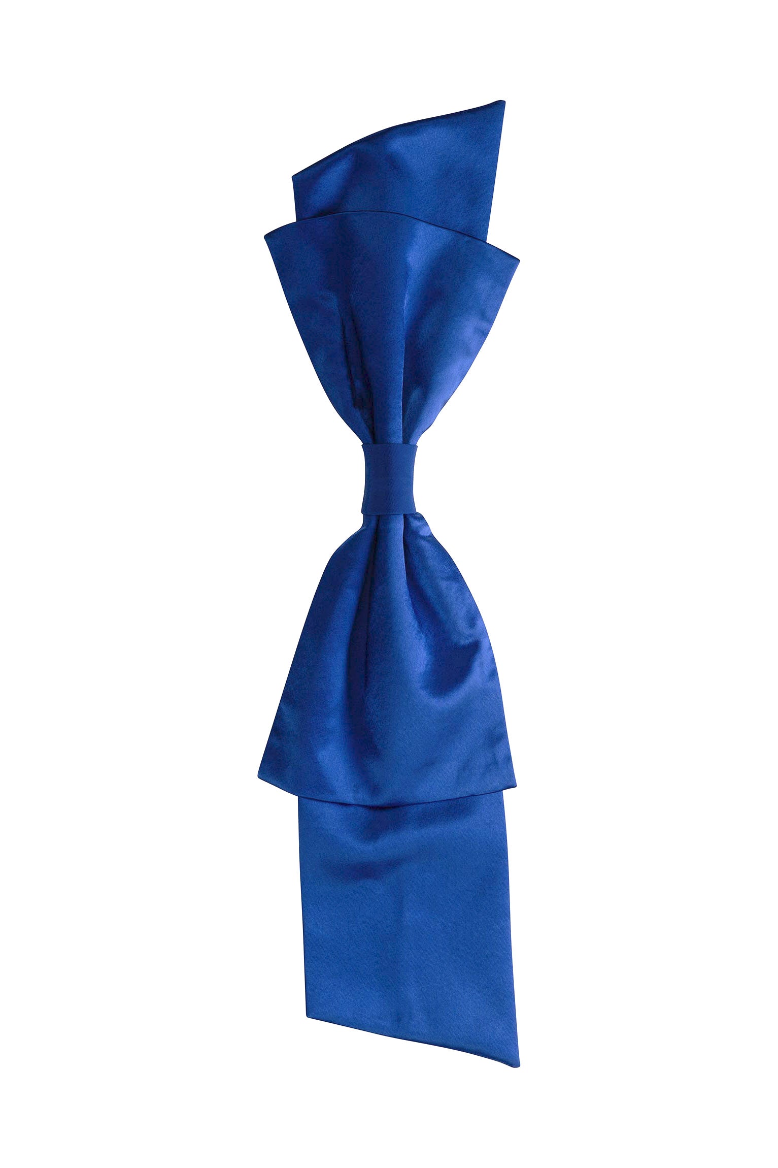 Royal Blue shoulder bow on a white background